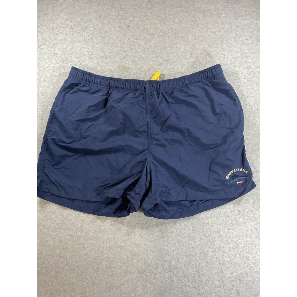 Tommy Bahama Relax Mens XL Navy Blue Marlin Mesh Lined Swim Trunks 2134